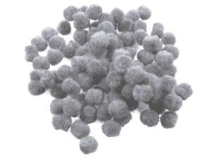 Pomponiki dekoracyjne 1cm szare