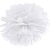 Pompony bibułowe dekoracja sali 25cm białe