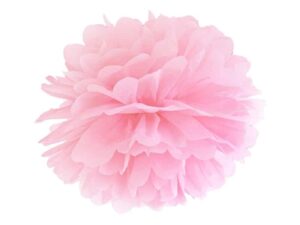 Pompony bibułowe dekoracja sali 25cm jasnoróżowe