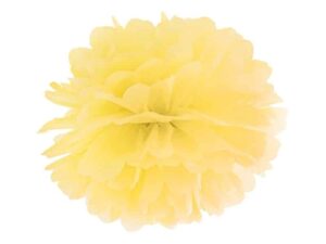 Pompony bibułowe dekoracja sali 25cm żółte