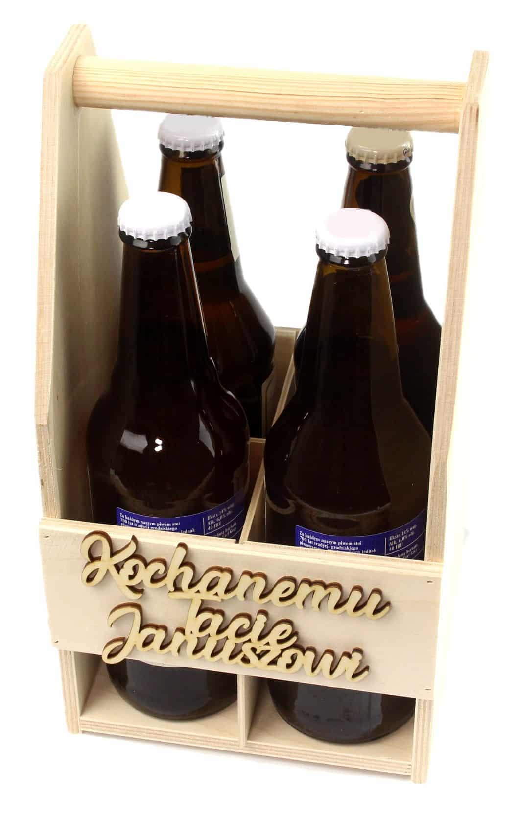 Prezent Na Dzień Ojca Nosiedłko Na 4 Butelki z Napisem Wzór 1