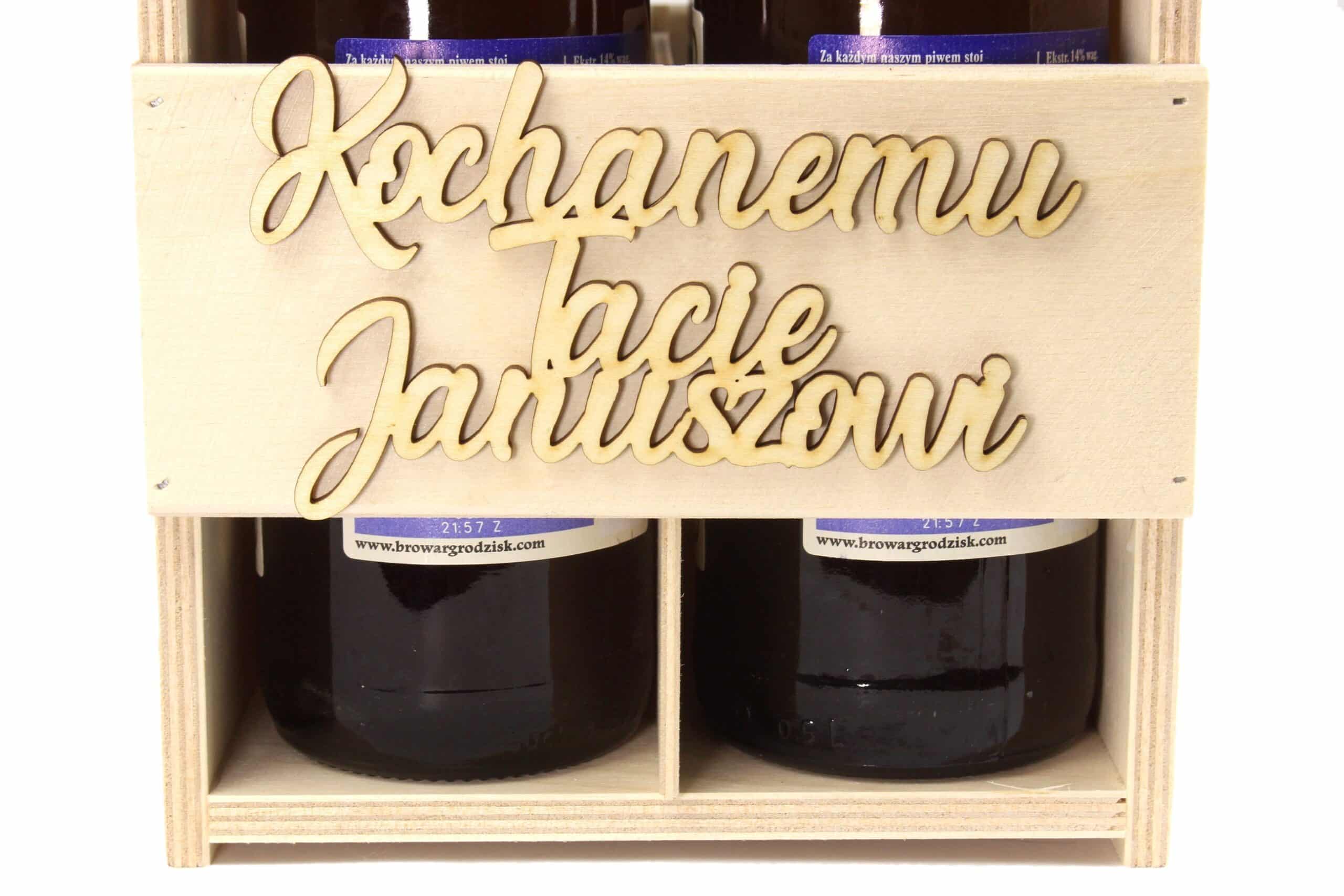 Prezent Na Dzień Ojca Nosiedłko Na 4 Butelki z Napisem Wzór 1