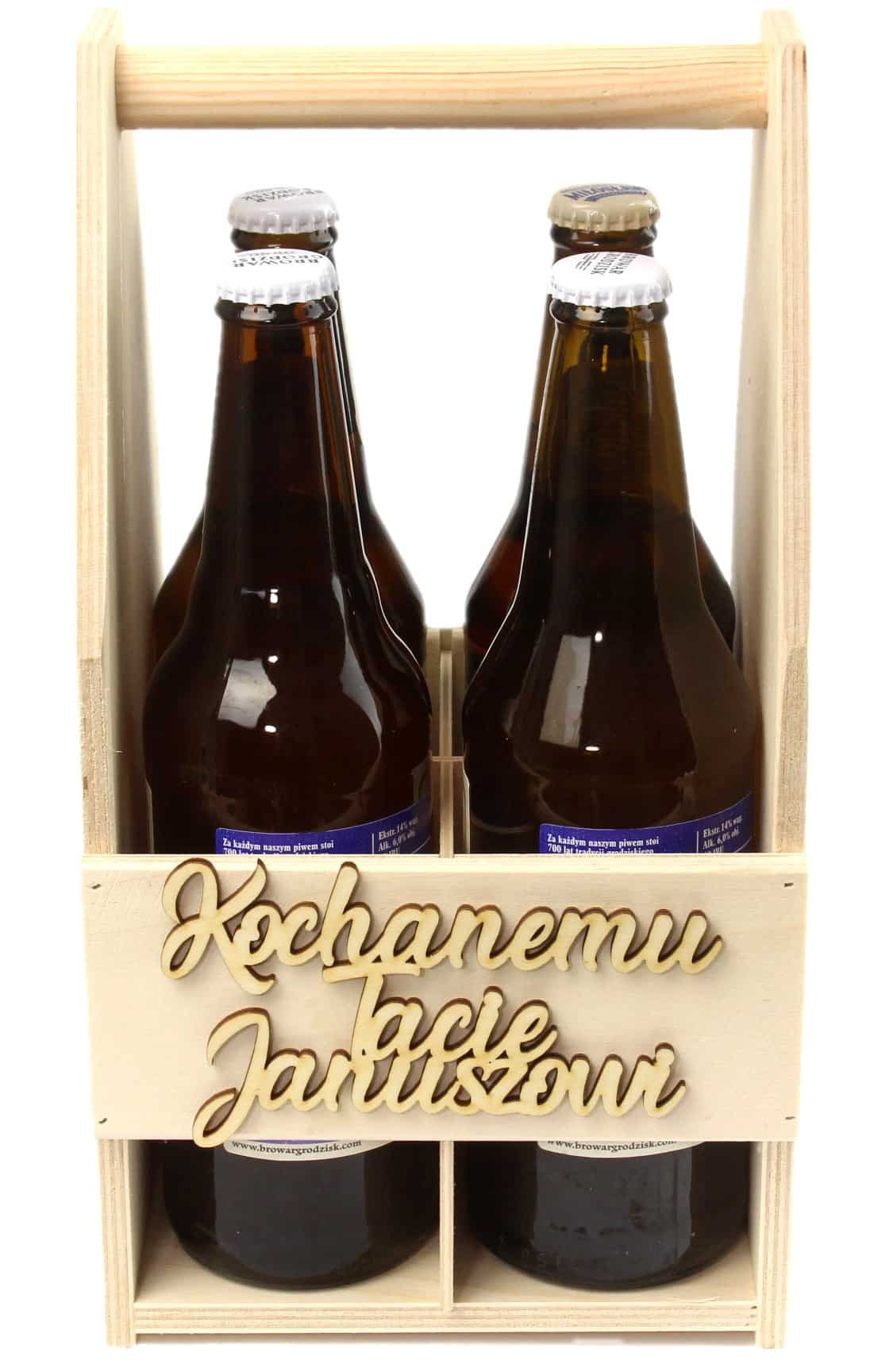 Prezent Na Dzień Ojca Nosiedłko Na 4 Butelki z Napisem Wzór 1