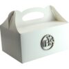 Pudełko na ciasto, Drewniany IHS Srebrny 5x5cm