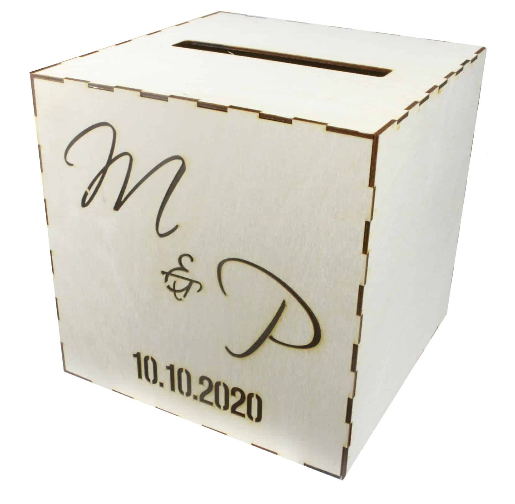 Pudełko na koperty drewniane, Personalizowane