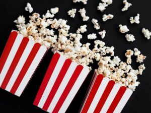 Pudełko na popcorn Czerwono-Białe
