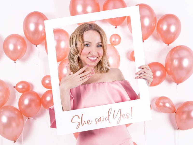 Ramka Selfie She said yes Rose Gold