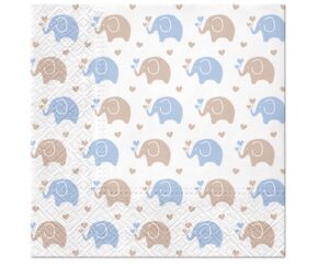 Serwetki Baby Elephants Blue