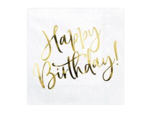 Serwetki Happy Birthday glamour