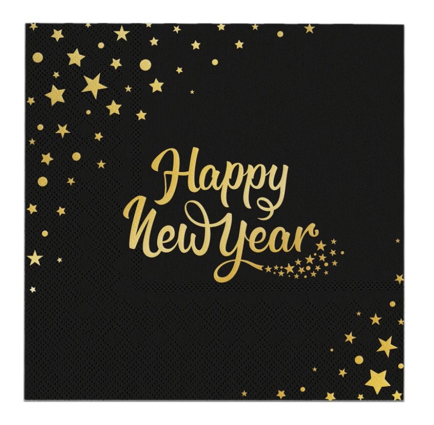 Serwetki Happy New Year Gwiazdki
