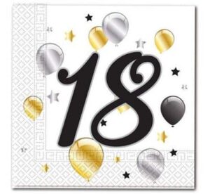 Serwetki na 18 urodziny w balony