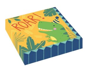Serwetki papierowe-Dinozaur Dino Yellow