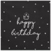Serwetki papierowe Happy Birthday Black