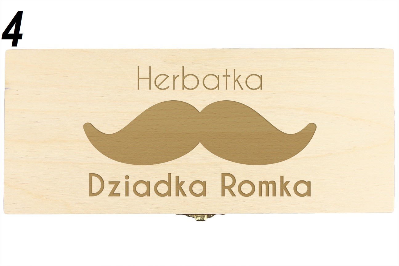 Skrzynka Na Herbatę Grawer Dzień Babci Dziadka 3P