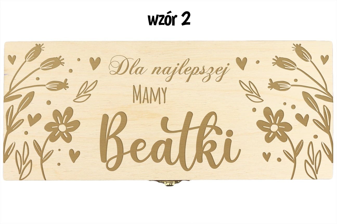 Skrzynka Na Herbatę Grawer Dzień Matki 3P