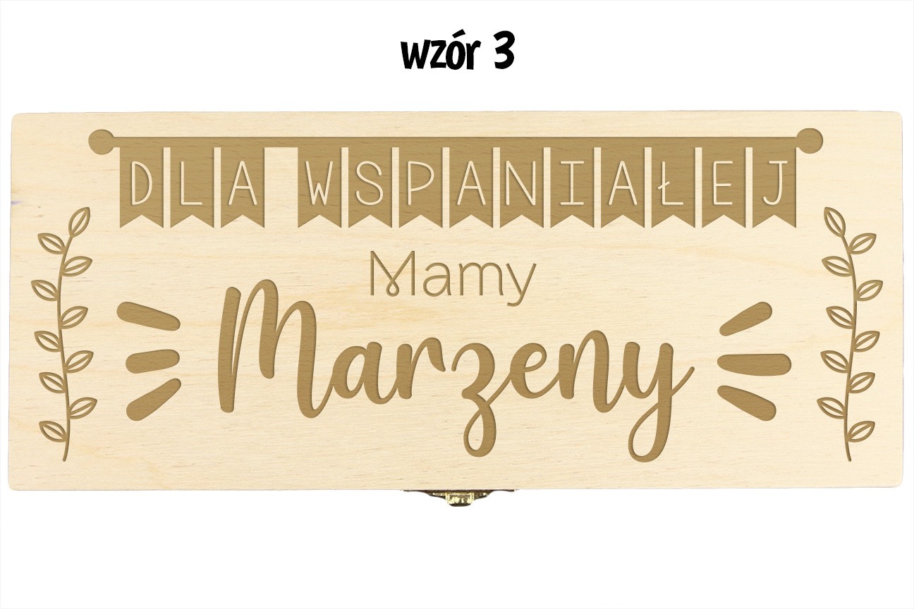 Skrzynka Na Herbatę Grawer Dzień Matki 3P
