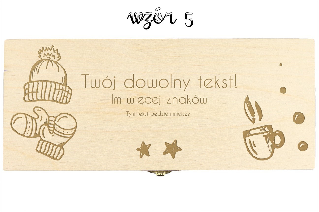 Skrzynka Na Herbatę Z Dedykacją 3 Przegródki Świąteczne