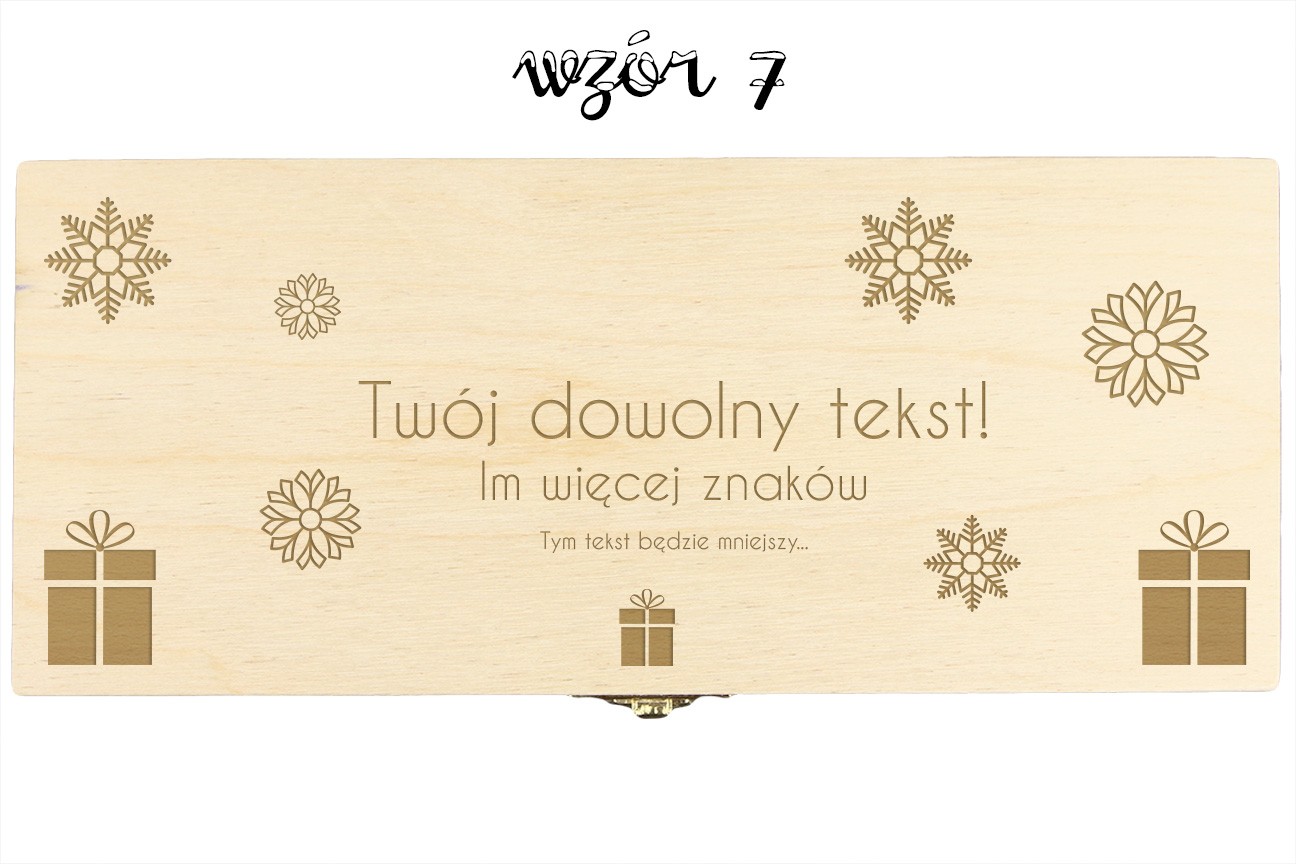 Skrzynka Na Herbatę Z Dedykacją 3 Przegródki Świąteczne