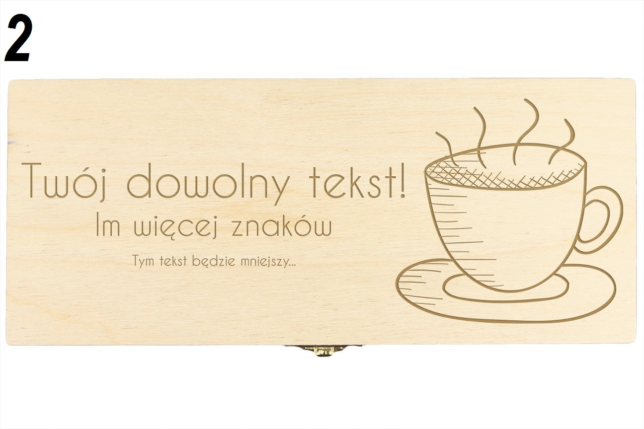 SKRZYNKA Na Herbatę Z Grawerem 3 Przegródki
