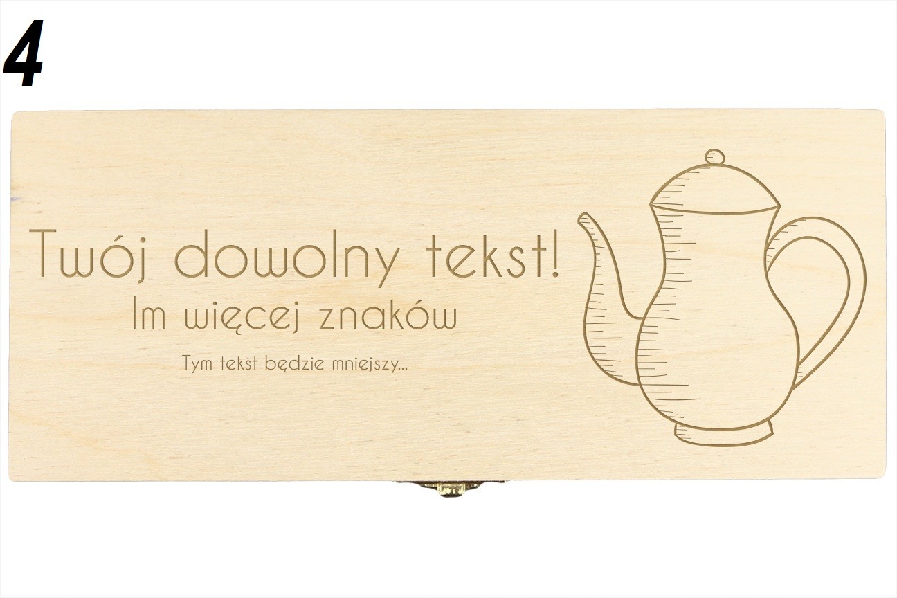 SKRZYNKA Na Herbatę Z Grawerem 3 Przegródki