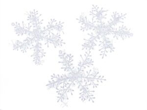 Śnieżynki 3 sztuki, opalizujące 15cm