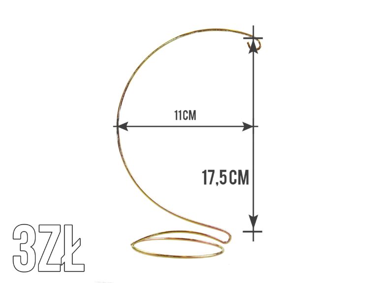 Stojak na bombki o średnicy 12cm Złoty wzór 3
