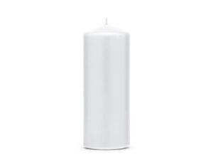 Świeca klubowa 15cm biała mat