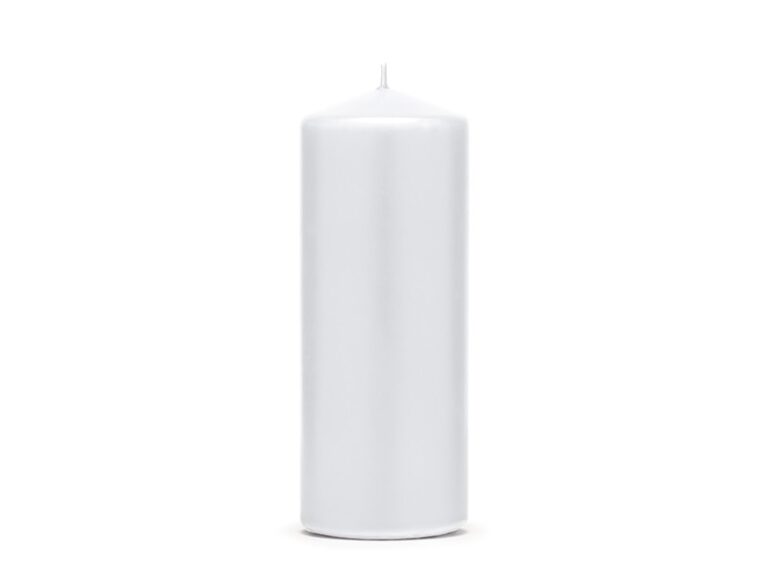 Świeca klubowa 15cm biała mat