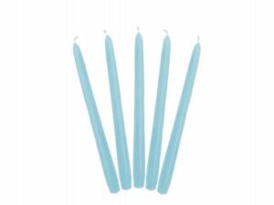 Świeca stożkowa 24cm Błękitna