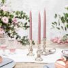 Świeca stożkowa metalizowana Rose Gold