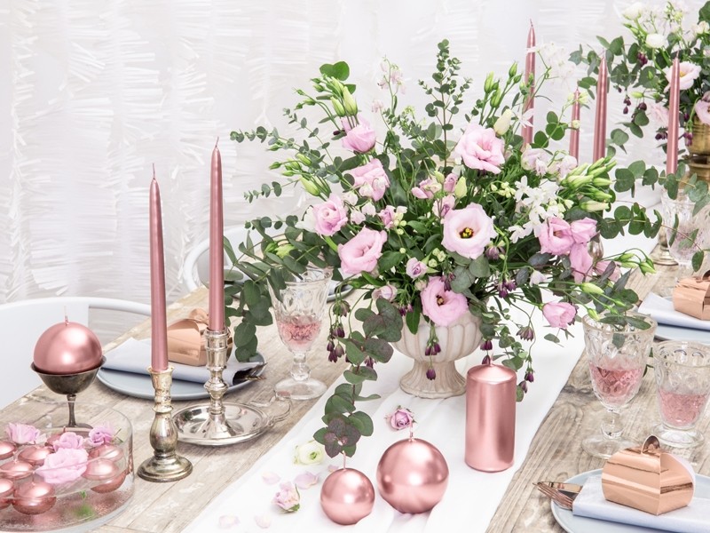 Świeczka pływająca metalizowana rose gold