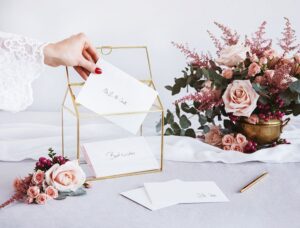 Szklane Pudełko Na Koperty Pieniądze Glamour
