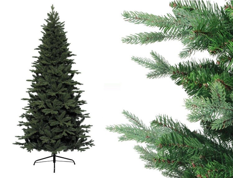 Sztuczna Choinka 1053 Gałązek, Smukła 210cm