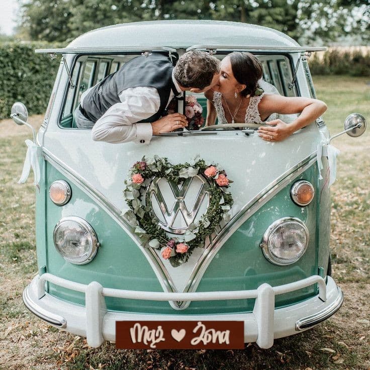Tablica Na Samochód Do Ślubu Mąż Żona Boho