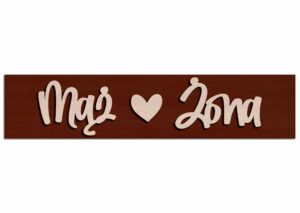 Tablica Na Samochód Do Ślubu Mąż Żona Boho