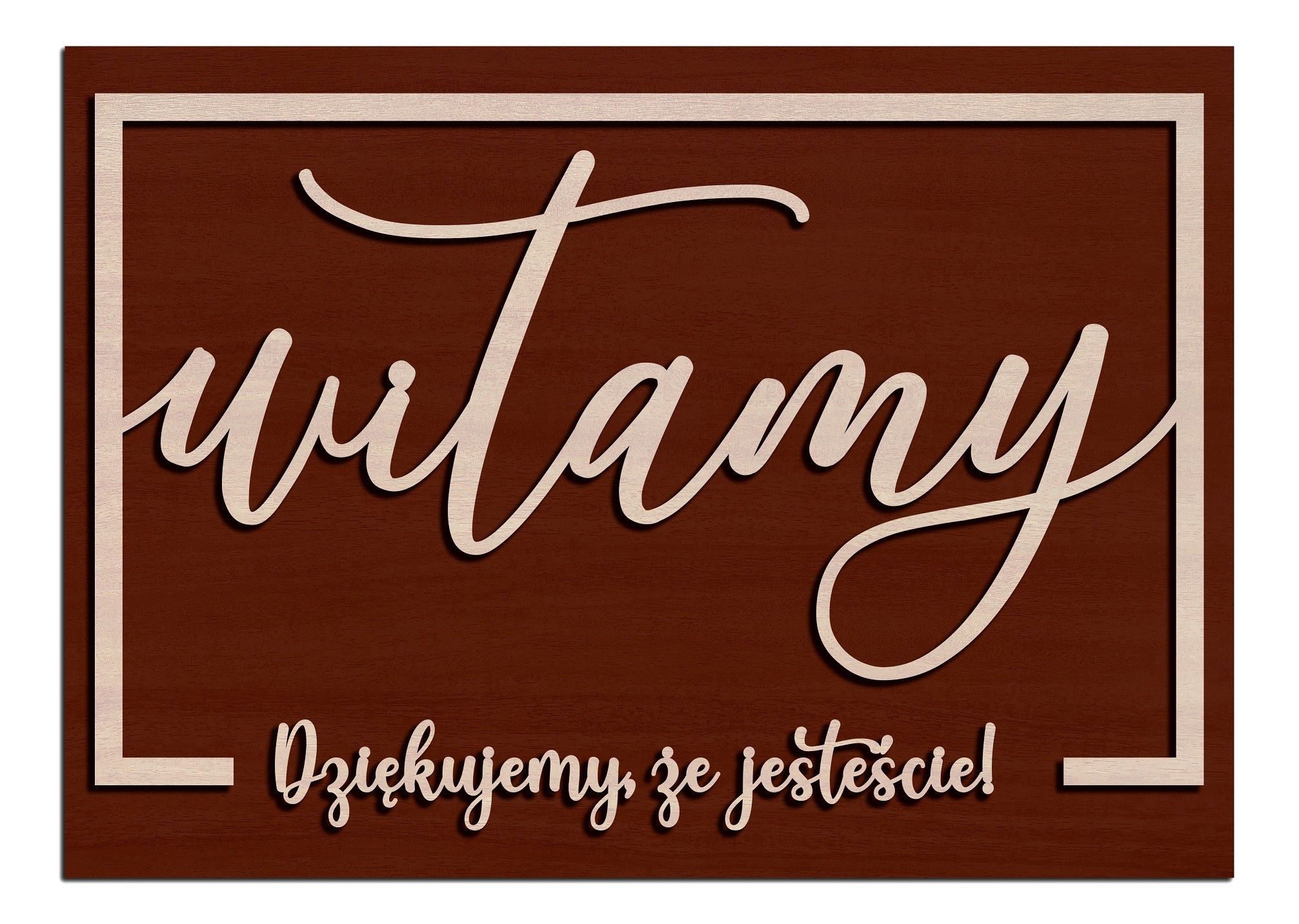 Tablica powitalna Witamy Dziękujemy, że jesteście 