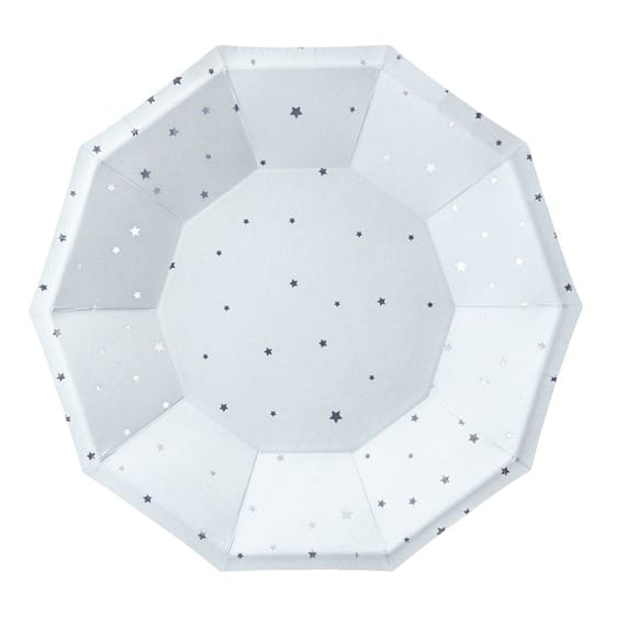 Talerzyki Gwiazdki Geometryczne błękitne