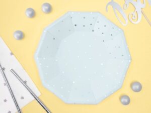 Talerzyki Gwiazdki Geometryczne błękitne