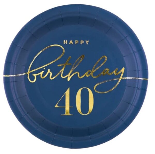 Talerzyki na urodziny 40 Birthday 