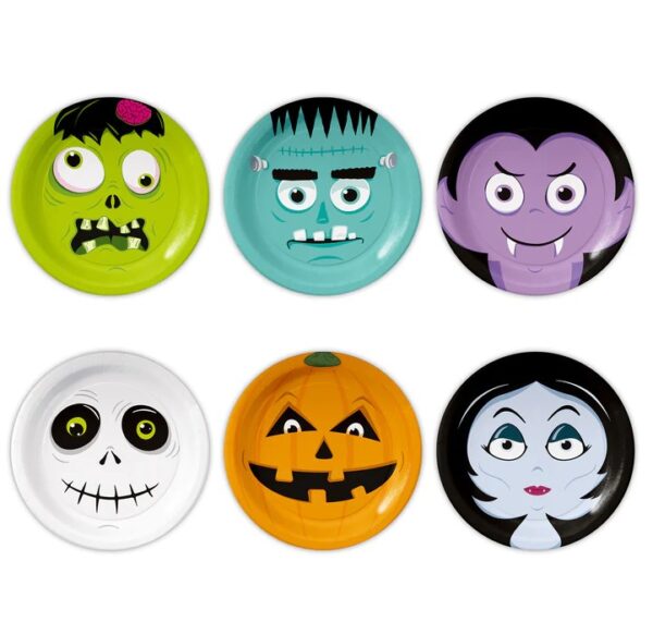 Talerzyki papierowe Halloween Monsters