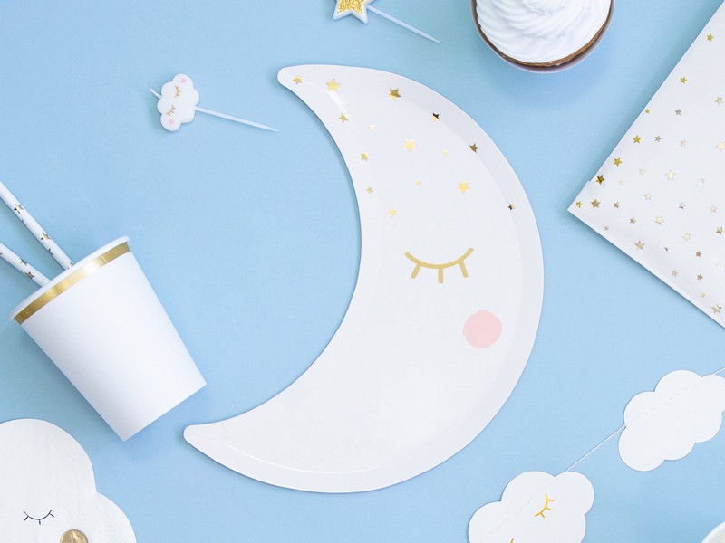 Talerzyki papierowe Little Star Księżyc