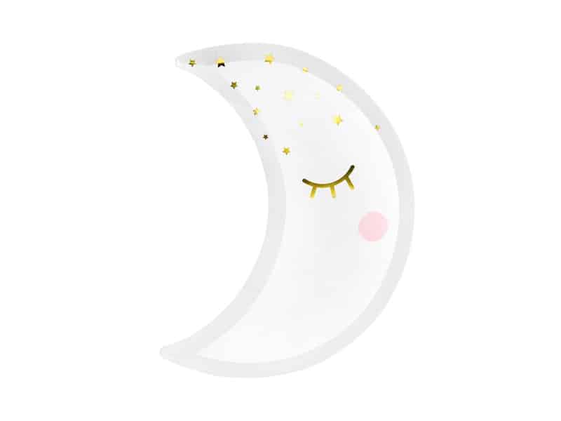 Talerzyki papierowe Little Star Księżyc