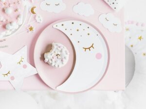 Talerzyki papierowe Little Star Księżyc