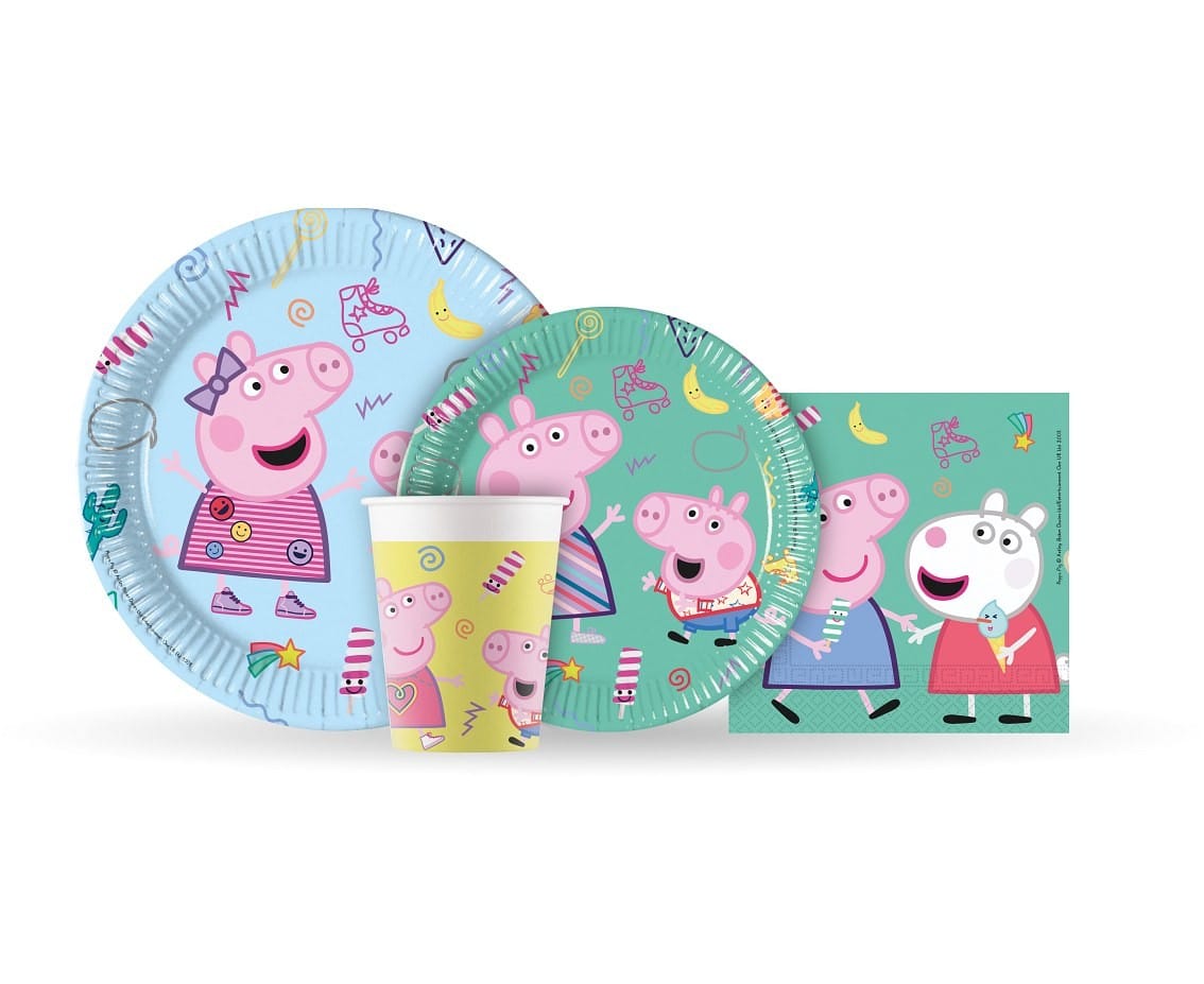 Talerzyki papierowe Peppa green