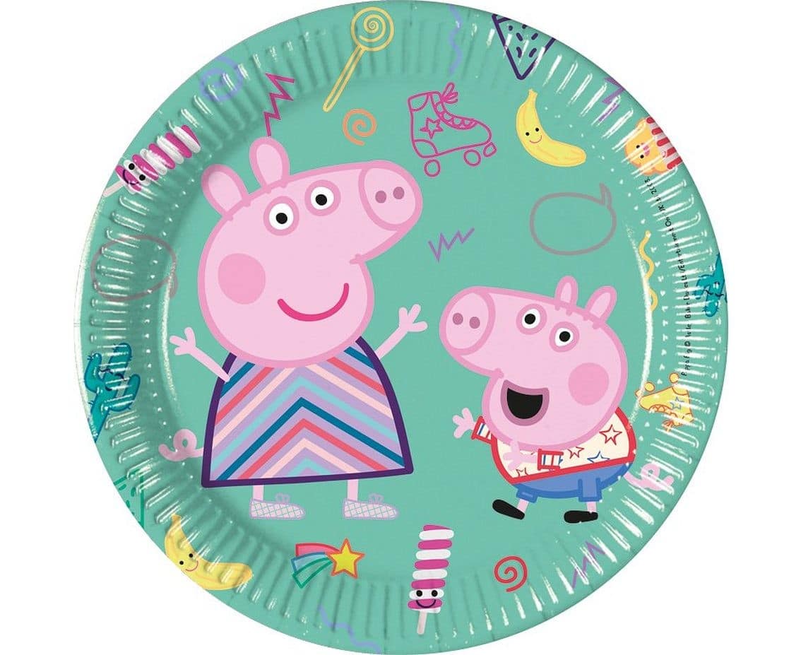 Talerzyki papierowe Peppa green