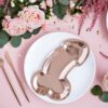 Talerzyki papierowe Same Penis rose gold