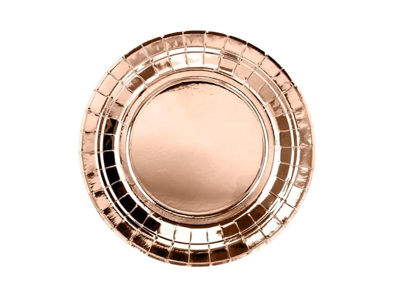 Talerzyki w kolorze Rose Gold 6 szt.