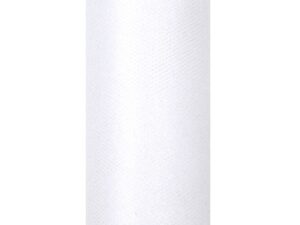 Tiul Błyszczący Brokatowy Biały 0,15 x 9m