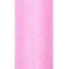 Tiul Błyszczący Brokatowy Różowy 0,15 x 9m