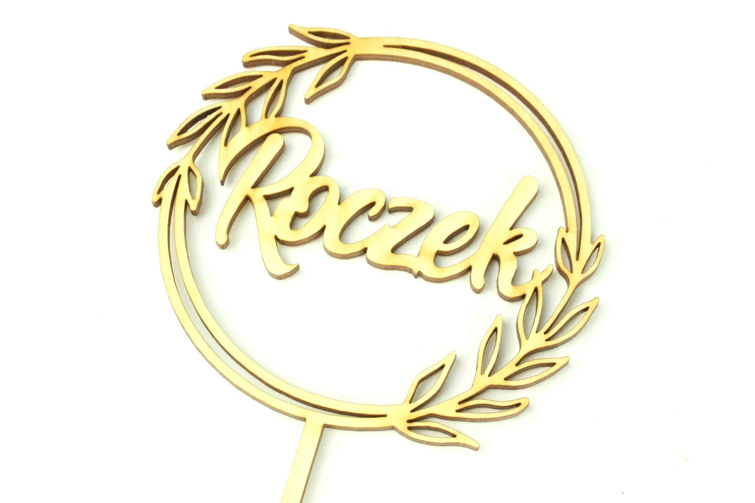 Topper drewniany Roczek Laur